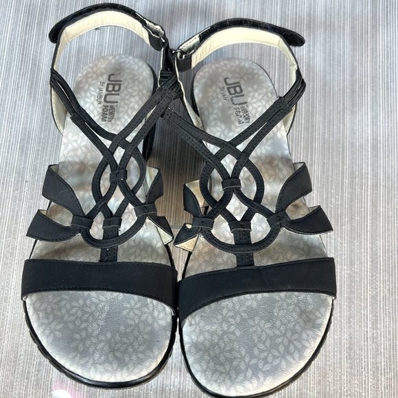 JBU by Jambu Gigi Wedge Sandals, Black 7.5 - Picture 2 of 13